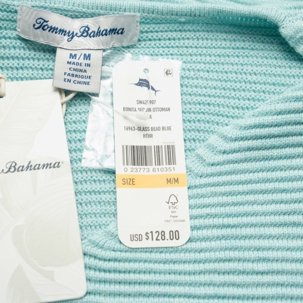 Tommy Bahama -‎ Bonita Sequin Ottoman V-Neck Sweater - Picture 4 of 7